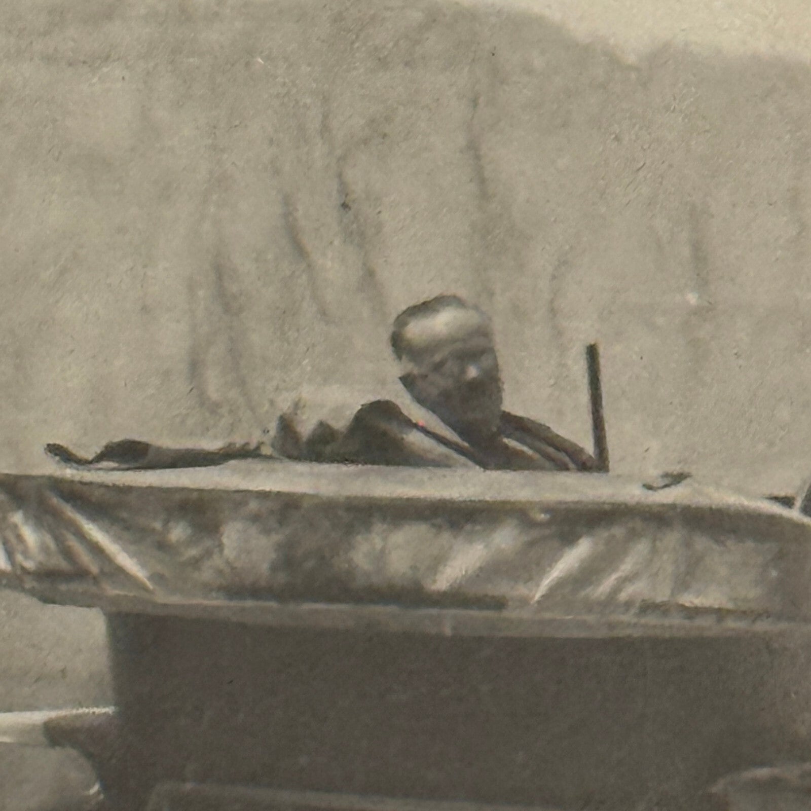 Antique Car Automobile Man Woman Italian Real Photo Postcard RPPC Photograph