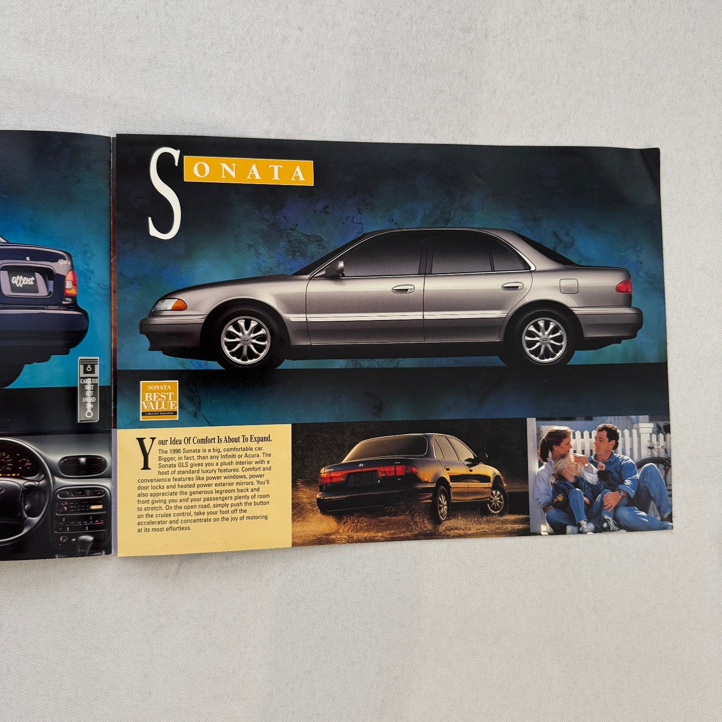 1996 Hyundai Car Sales Brochure Catalog Accent Sonata Elantra Sedan Wagon
