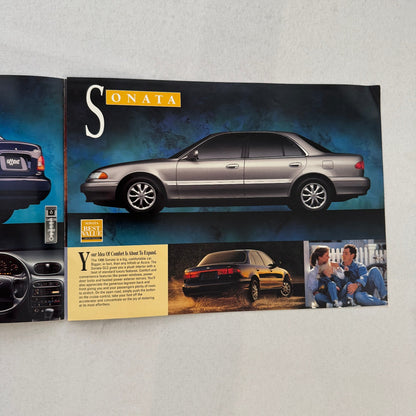 1996 Hyundai Car Sales Brochure Catalog Accent Sonata Elantra Sedan Wagon