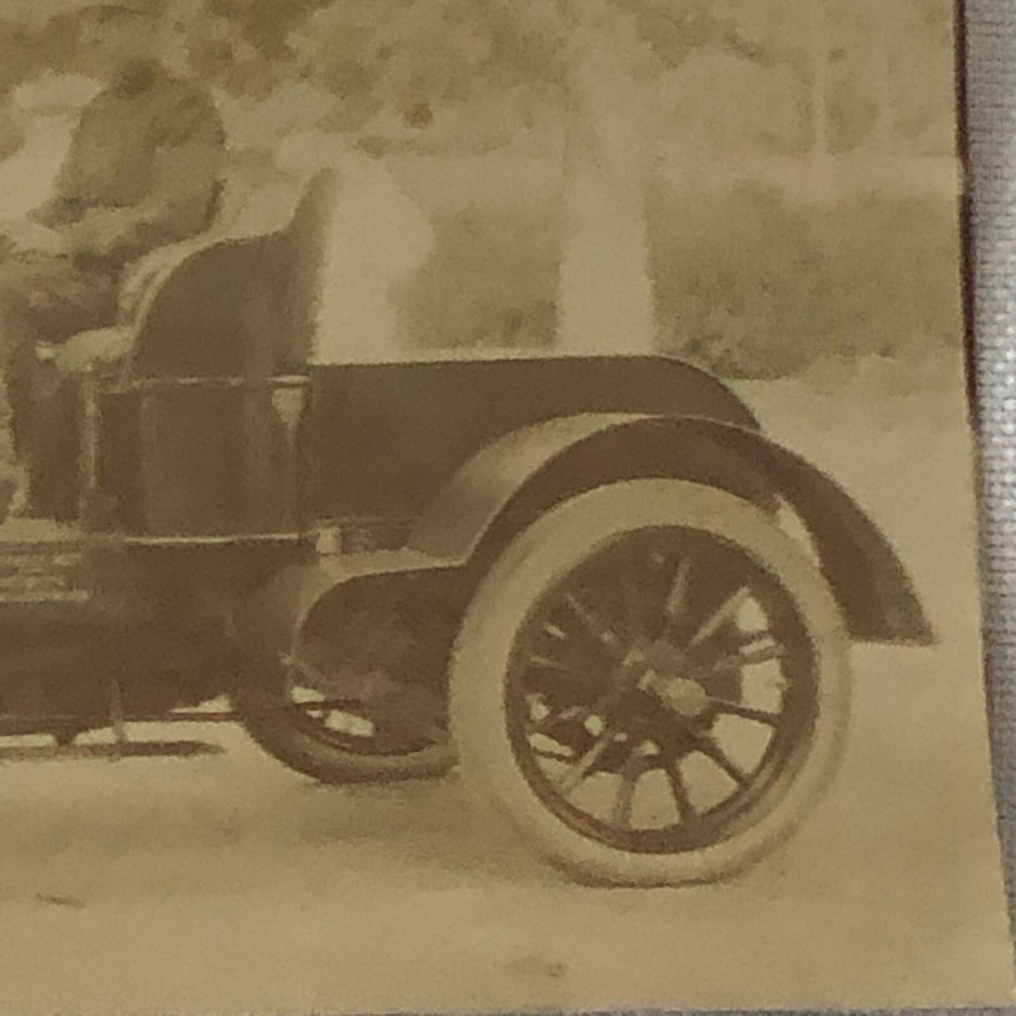 Antique Photo Photograph Print Men in Early Automobile Car Vehicle Italian ? 