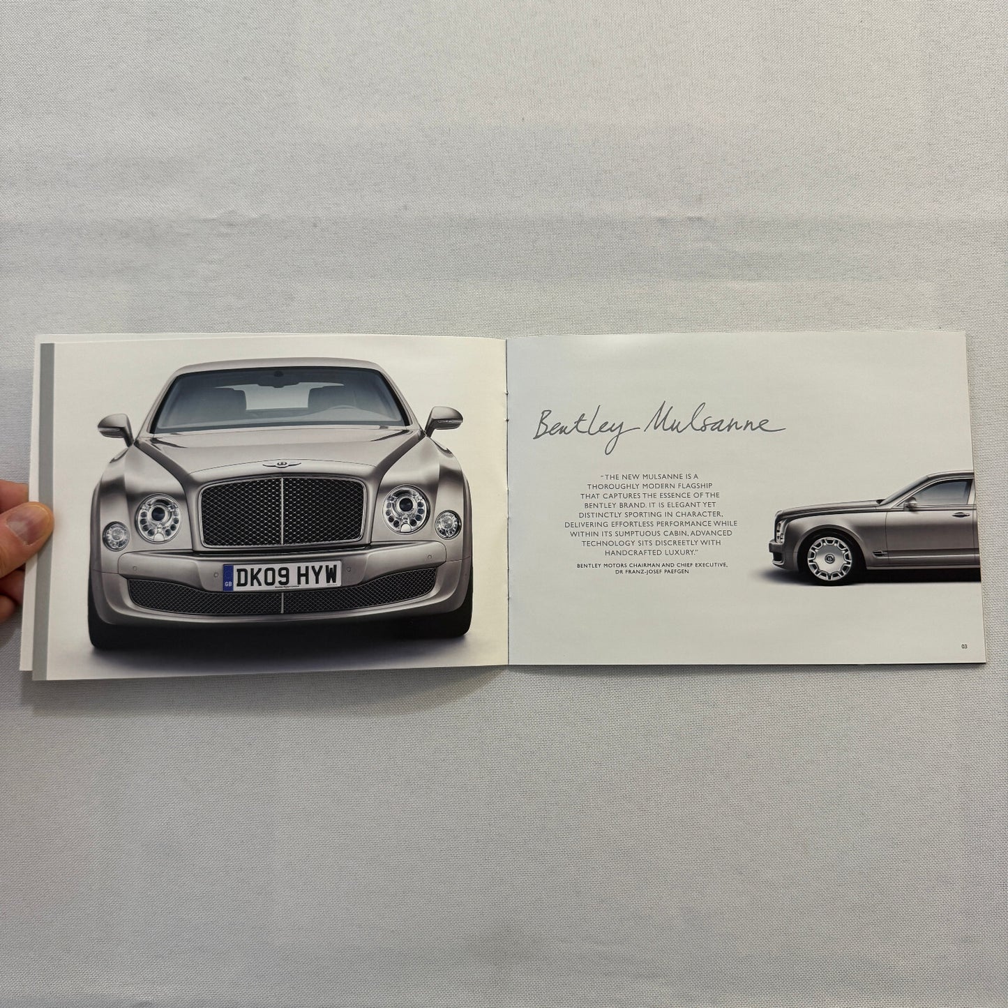Bentley Mulsanne Car Press KIt Brochure with Photo CD