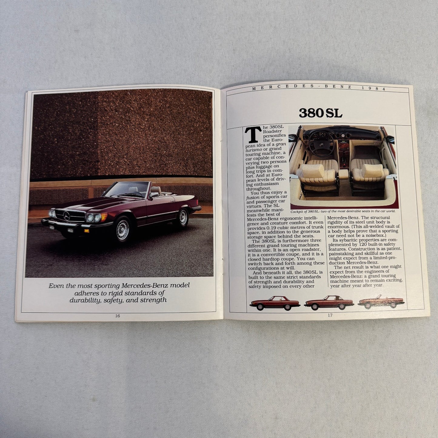 1984 Mercedes Benz Brochure Catalog 500SEC 380 SL 500 SEC SEL 380SE 300SD 300TD