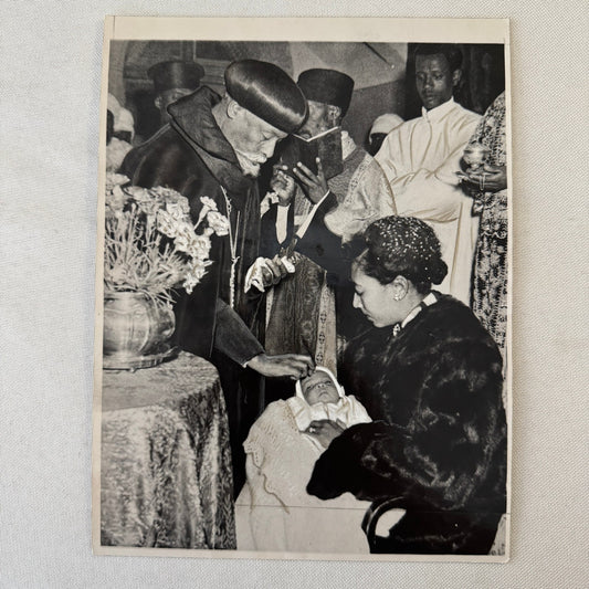 Abyssinian Prince Christened Ethiopia Ethiopian Press Photo Photograph Vintage