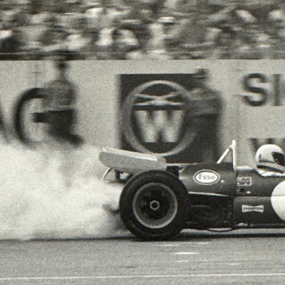 Vintage Racing Photo Jack Brabham Motorsport Photograph Print Autocar