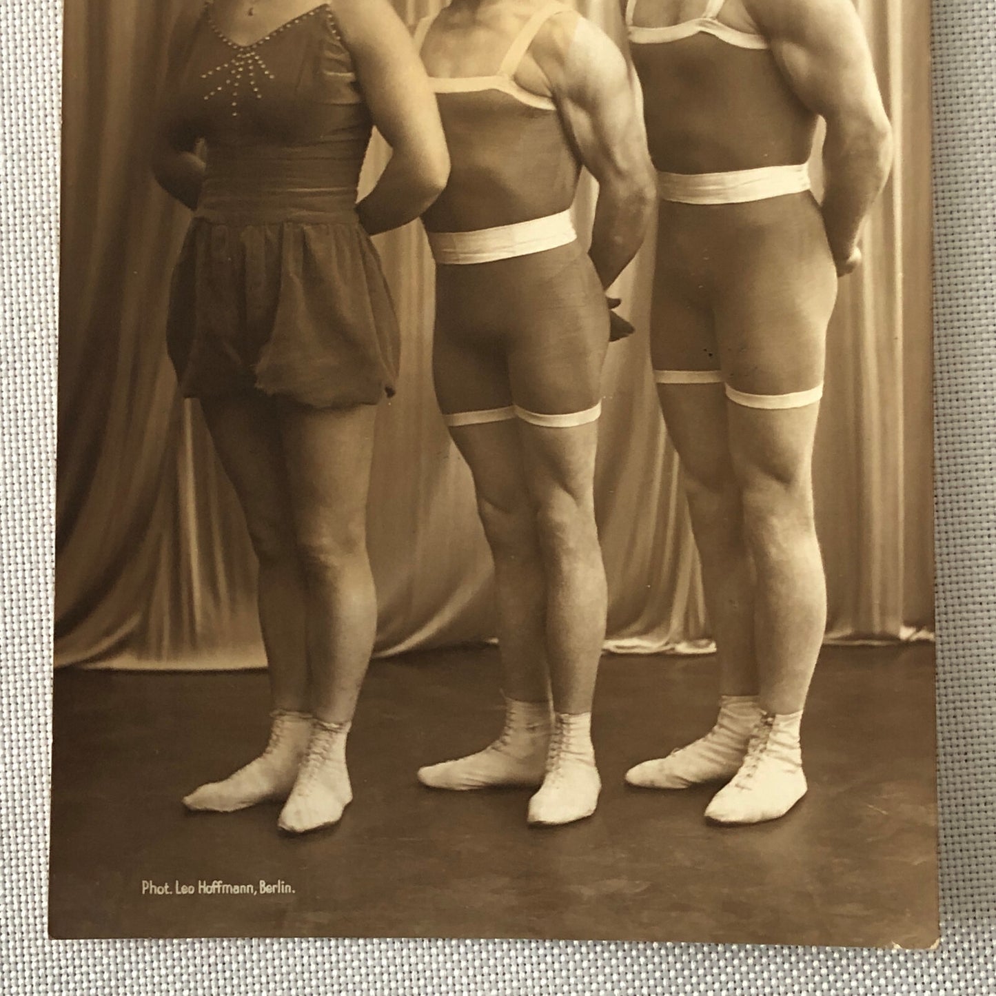 Circus Performer Real Photo Postcard Post Card RPPC Photograph Emil Sandow Trio