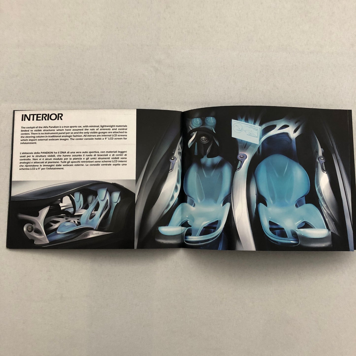 Alfa Romeo Pandion Bertone Concept Car Prototype Sales Brochure Catalog