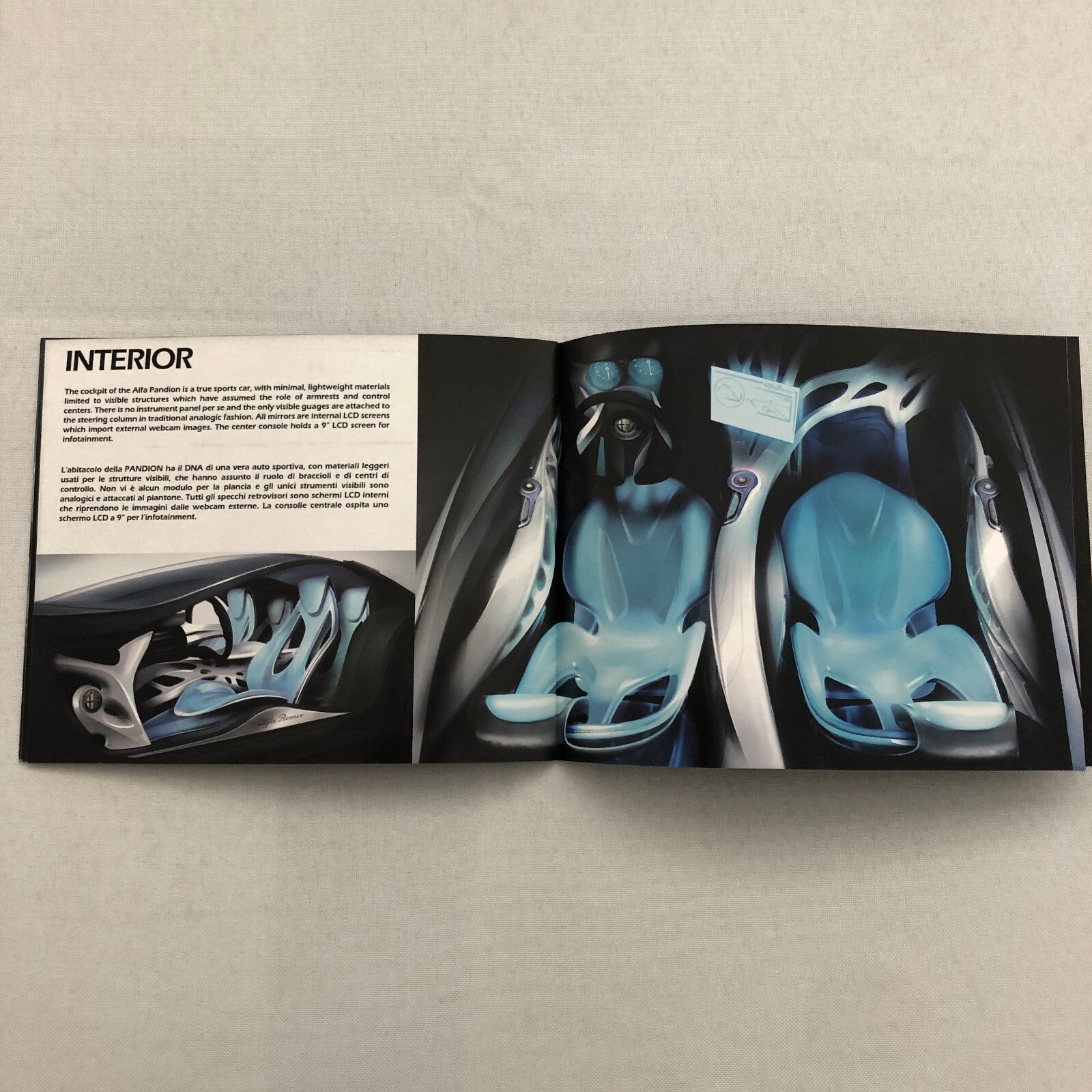 Alfa Romeo Pandion Bertone Concept Car Prototype Sales Brochure Catalog