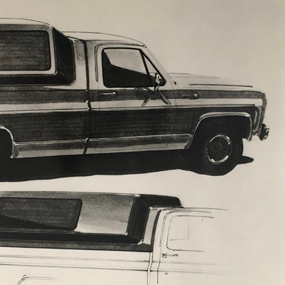 Vintage Car Design Photo Photograph Chevrolet Squarebody Pickup Graphics Package