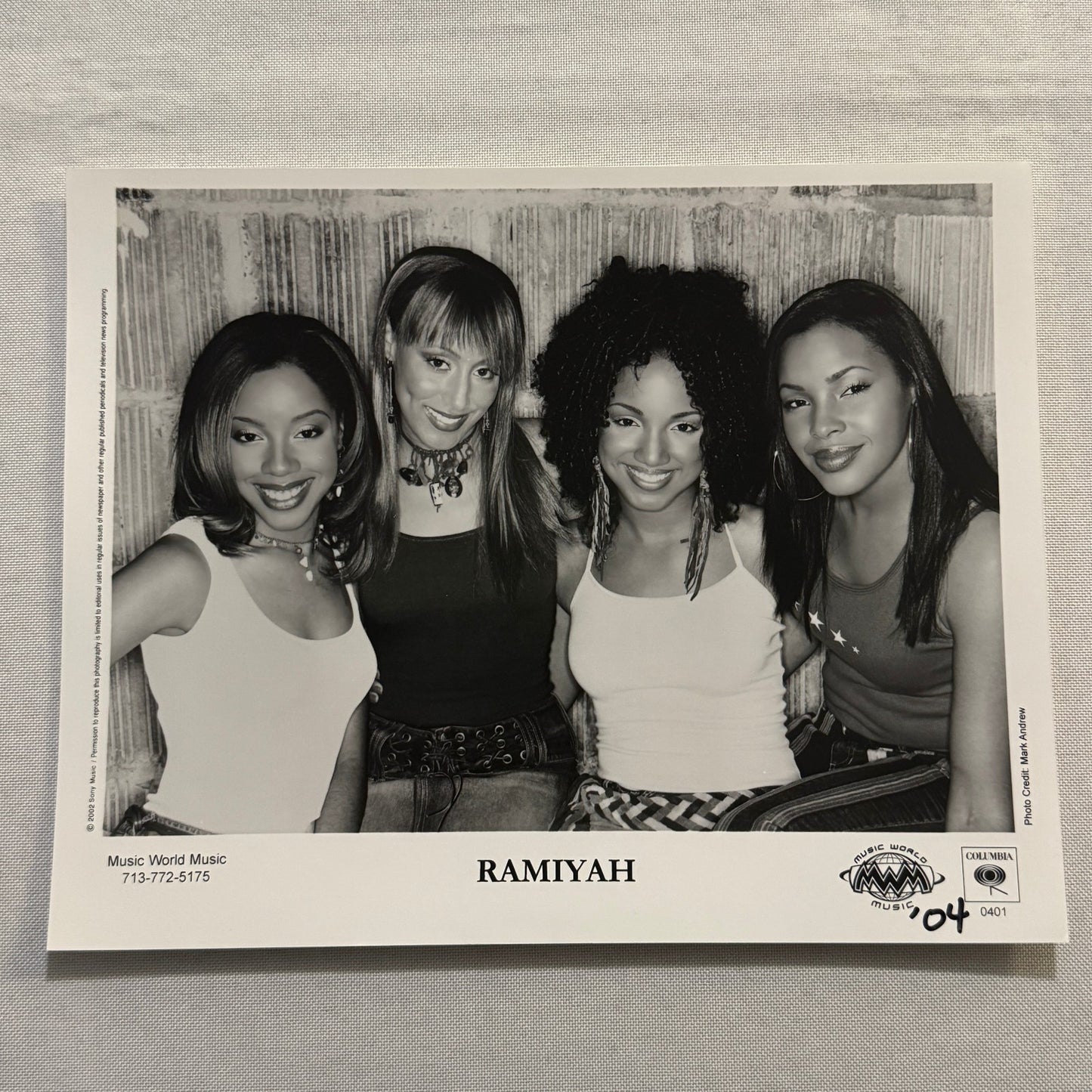Ramiyah Music Publicity Press Photo Photograph R&B 2002