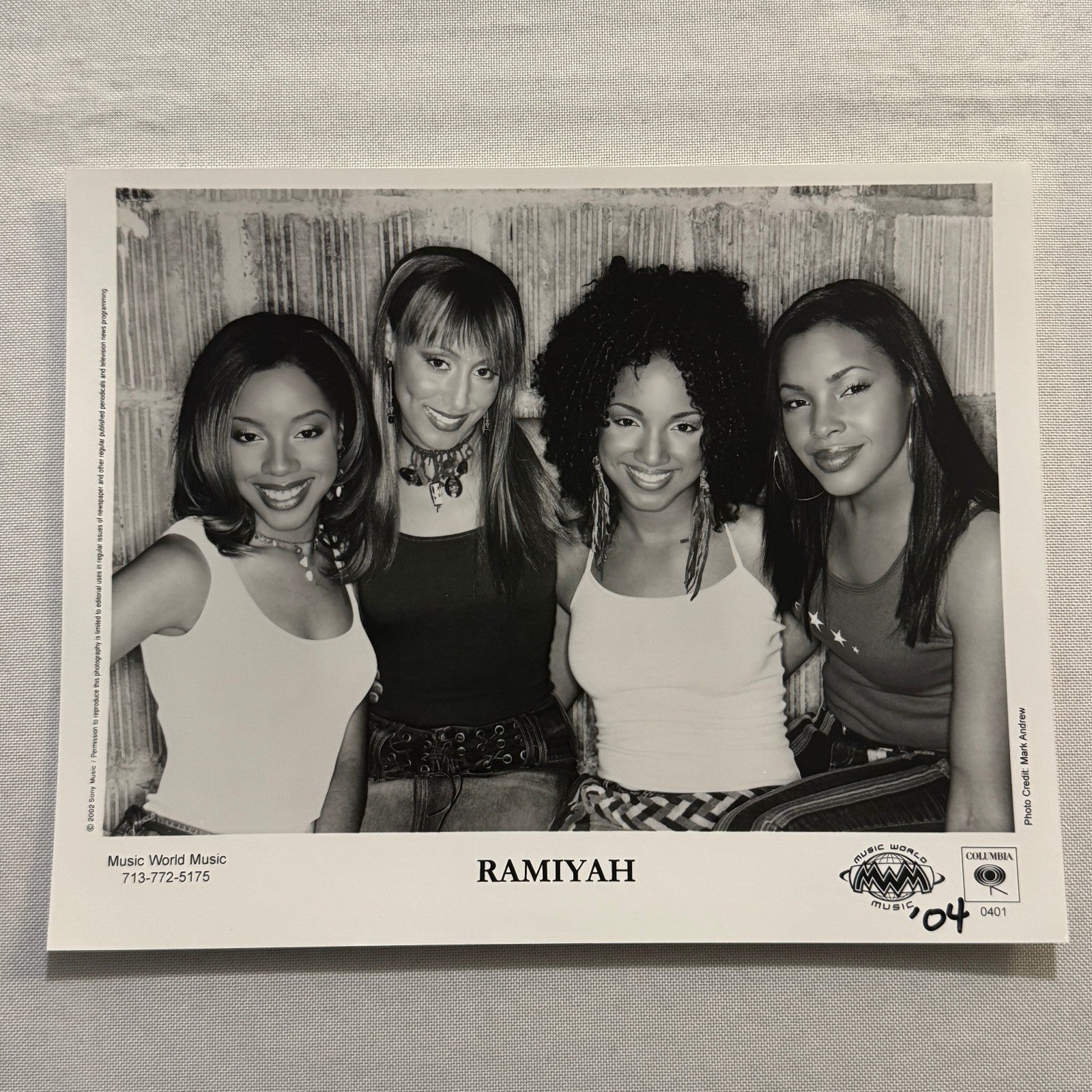 Ramiyah Music Publicity Press Photo Photograph R&B 2002