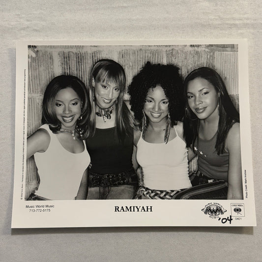 Ramiyah Music Publicity Press Photo Photograph R&B 2002