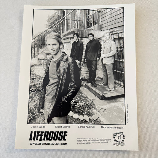Lifehouse Music Publicity Press Photo Photograph Band 2000 Stuart Mathis