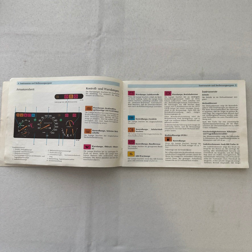 1990 Saab 900 Owners Manual Instruction Guide Book Saab SPG Turbo GERMAN