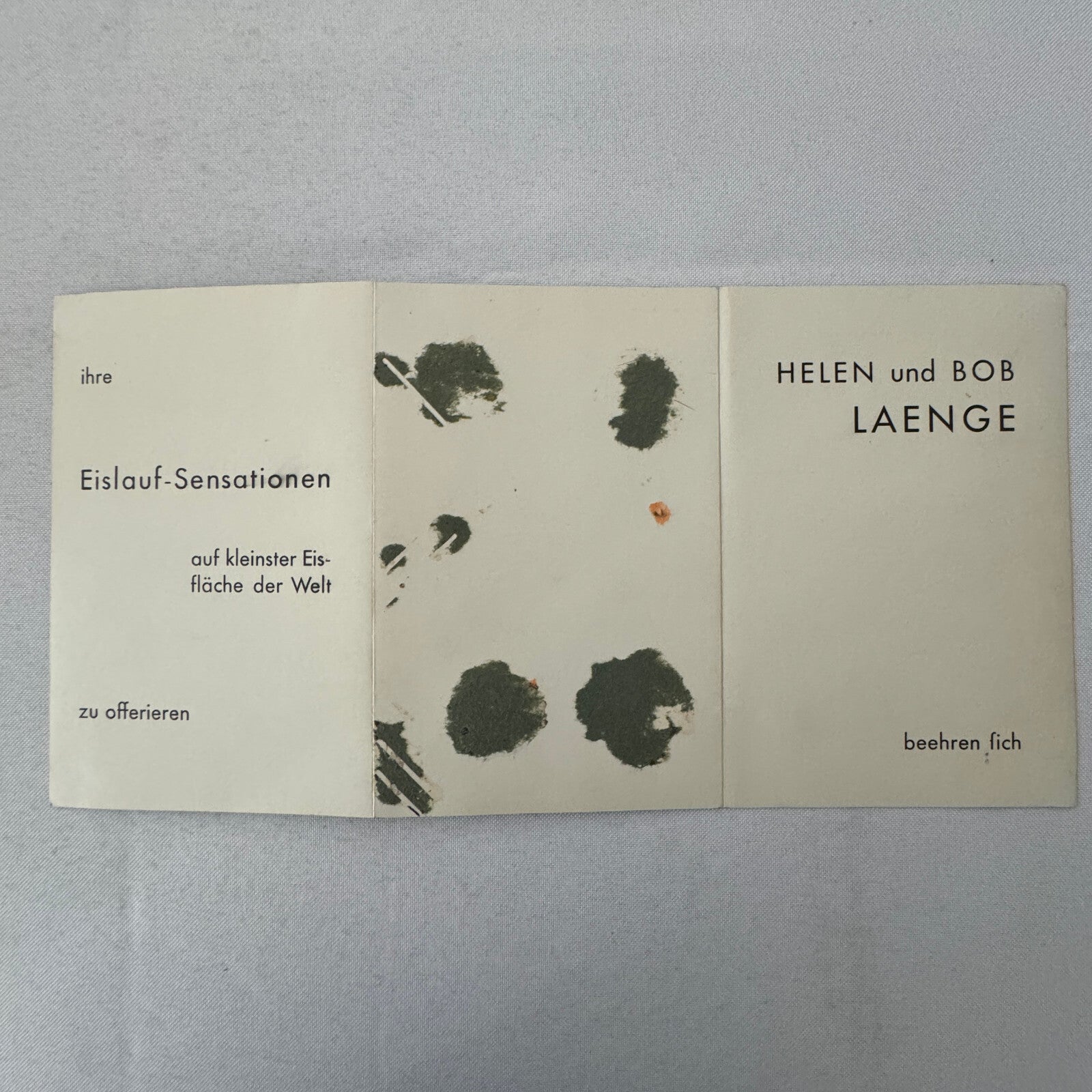 Vintage Circus Rollerskating Roller Skate Act Photo Photograph Helen Bob Laenge