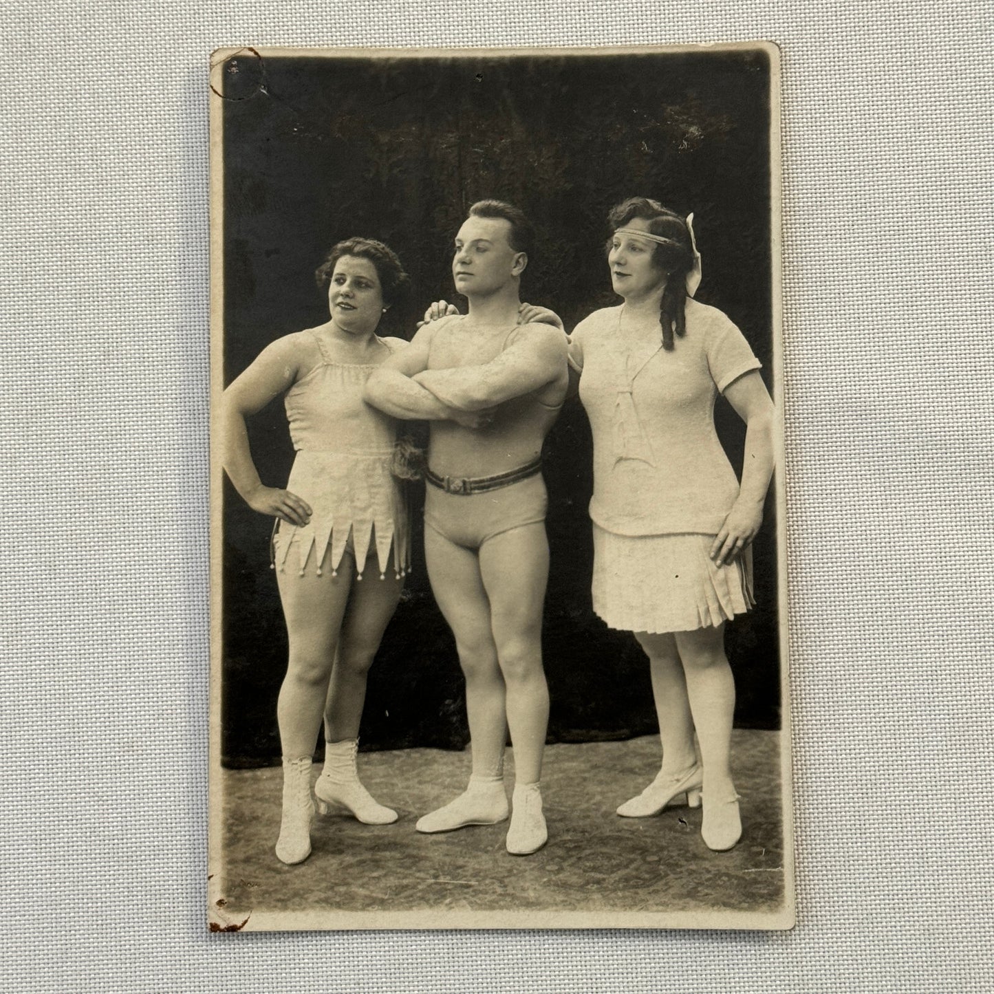 Vintage Circus Balancing Acrobat Act Photo Photograph Baltos Family Paris France