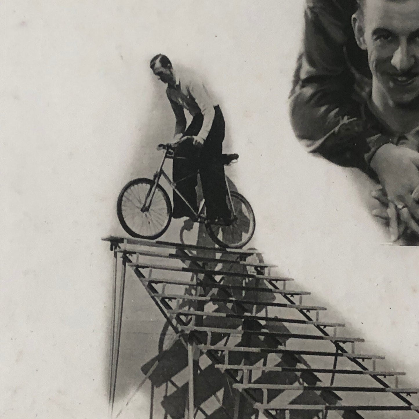 Circus Performer Bicycle Balancing Act Photo Photograph Vintage Dan Sayton Ruth