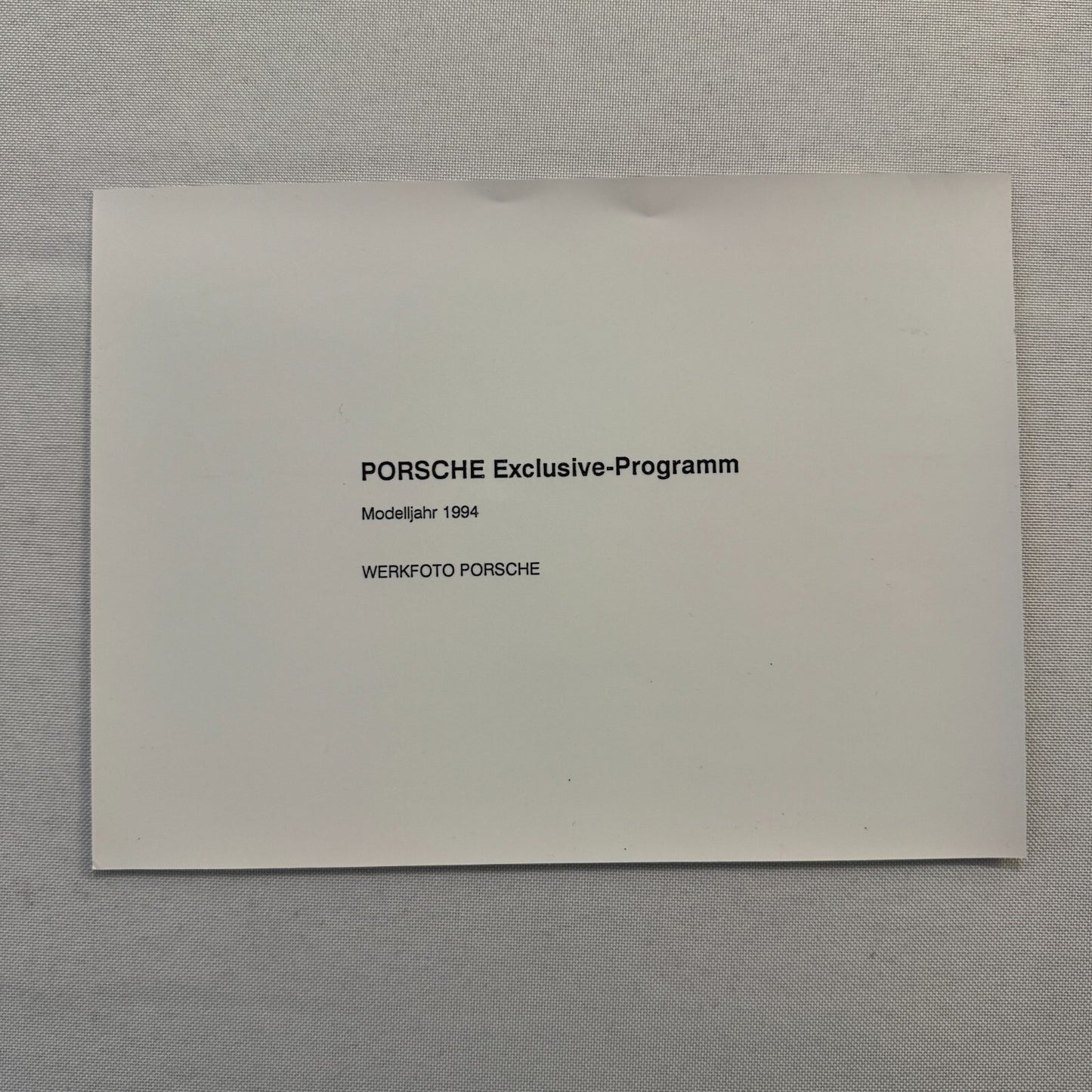 1994 Porsche Exclusive Program Custom Interior Factory Photo Photograph Werkfoto