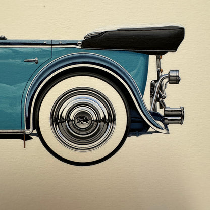 1931 Ruxton Phaeton Car Illustration Art Drawing Hand Drawn Robert Preis
