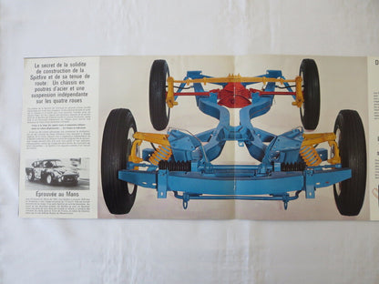 1960s Triumph Spitfire Mark 3 Sales Brochure Advertising Catalog - FRENCH TEXT