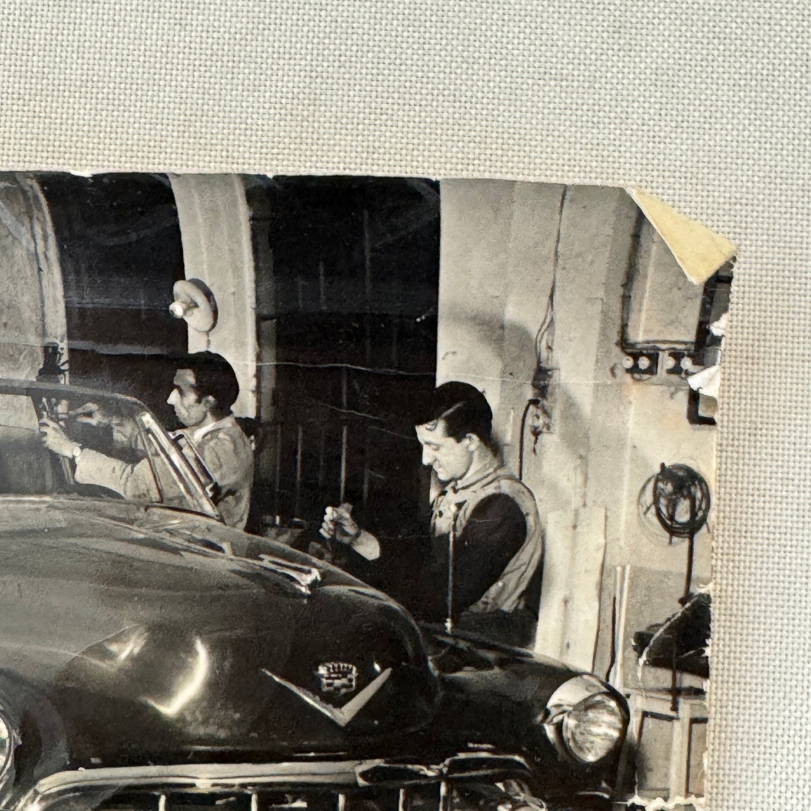 Cadillac Repair Shop Italian Press Photo Photograph Print Vintage Car Automobile