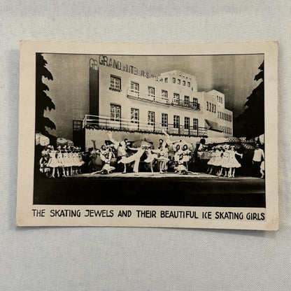 Vintage Circus Performer Postcard Post Card The Jewels Ice Skating Girls Skate