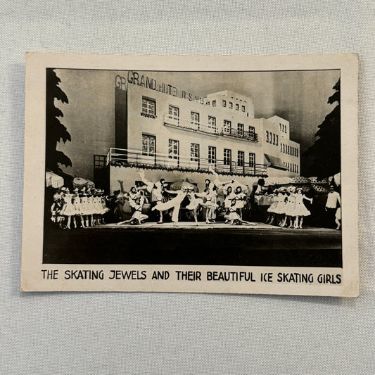 Vintage Circus Performer Postcard Post Card The Jewels Ice Skating Girls Skate
