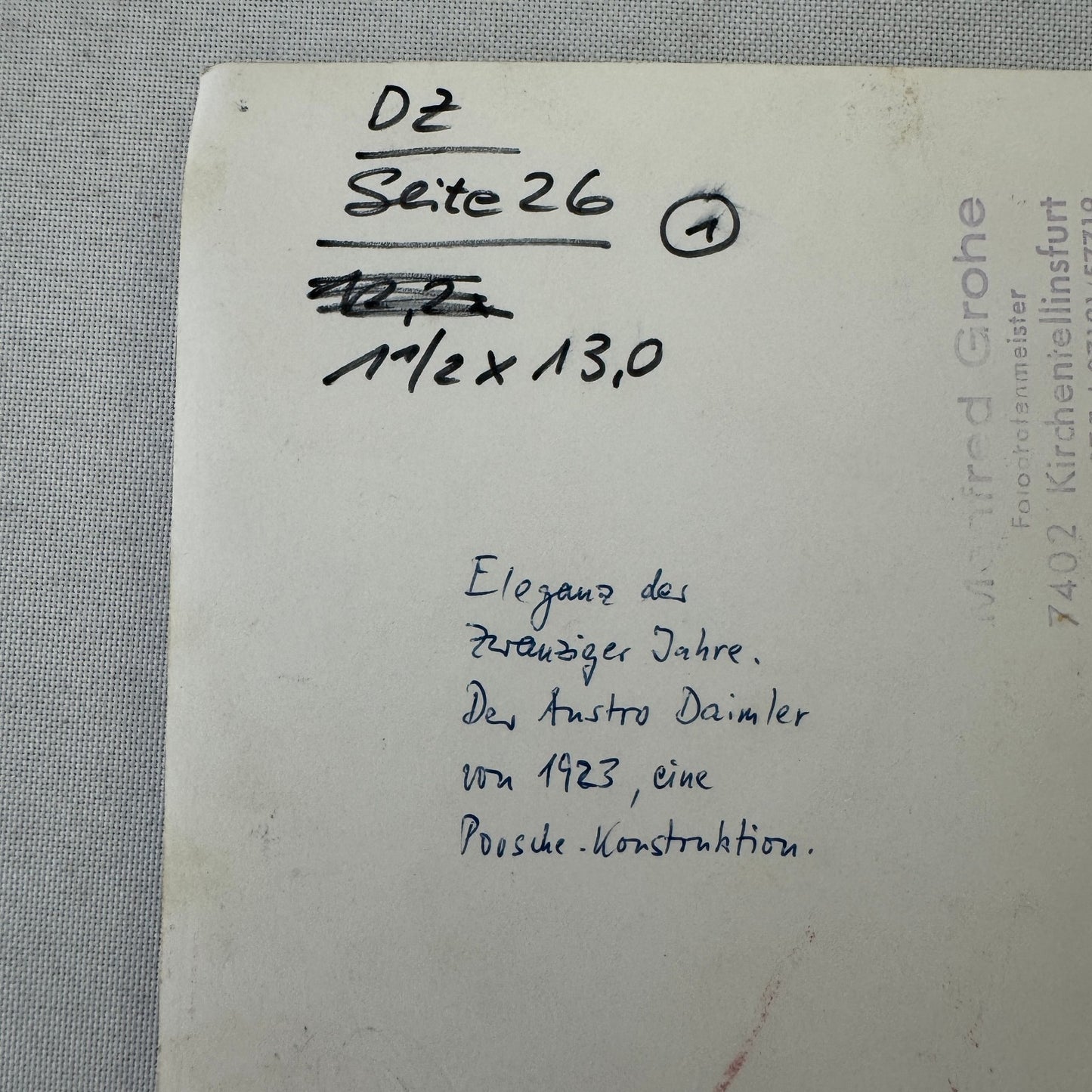 1923 Austro Daimler Car Automobile Photo Photograph Print