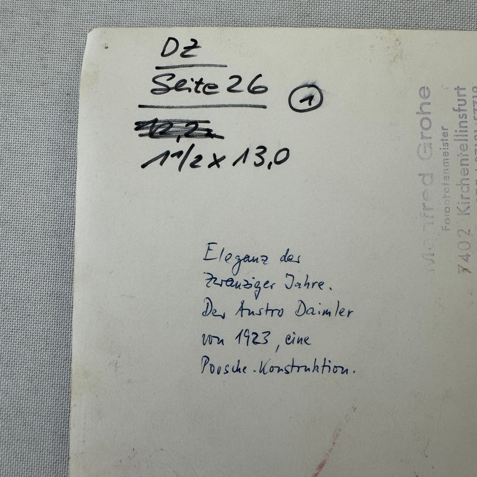 1923 Austro Daimler Car Automobile Photo Photograph Print