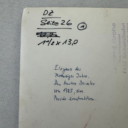 1923 Austro Daimler Car Automobile Photo Photograph Print