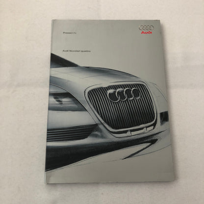 2003 Audi Nuvolari Quattro Concept Car Prototype Press Kit Brochure GERMAN