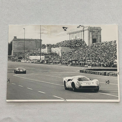 Vintage 1967 Ford GT40 and Lola T70 Racing Photo Photograph Norisring Circuit 