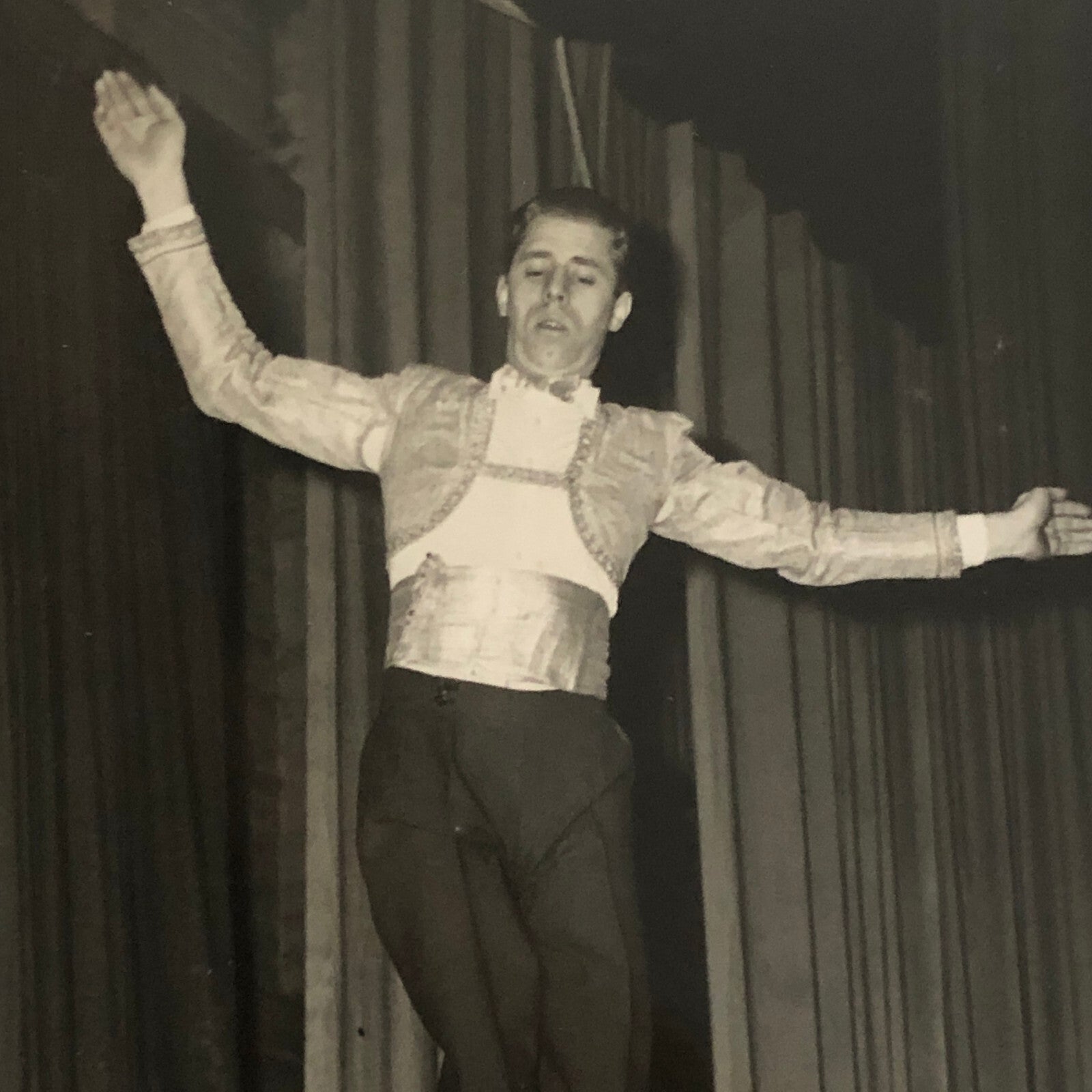 Circus Performer Unicycle Balancing Act Photo Photograph Dam Brothers Vintage