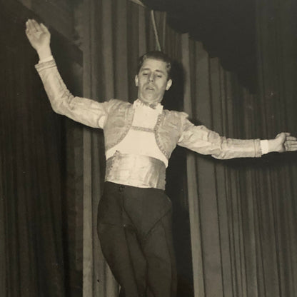 Circus Performer Unicycle Balancing Act Photo Photograph Dam Brothers Vintage
