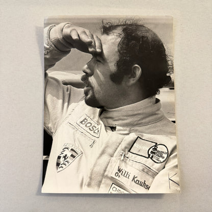 Vintage Porsche Racing Driver Photo Photograph Willi Kauhsen