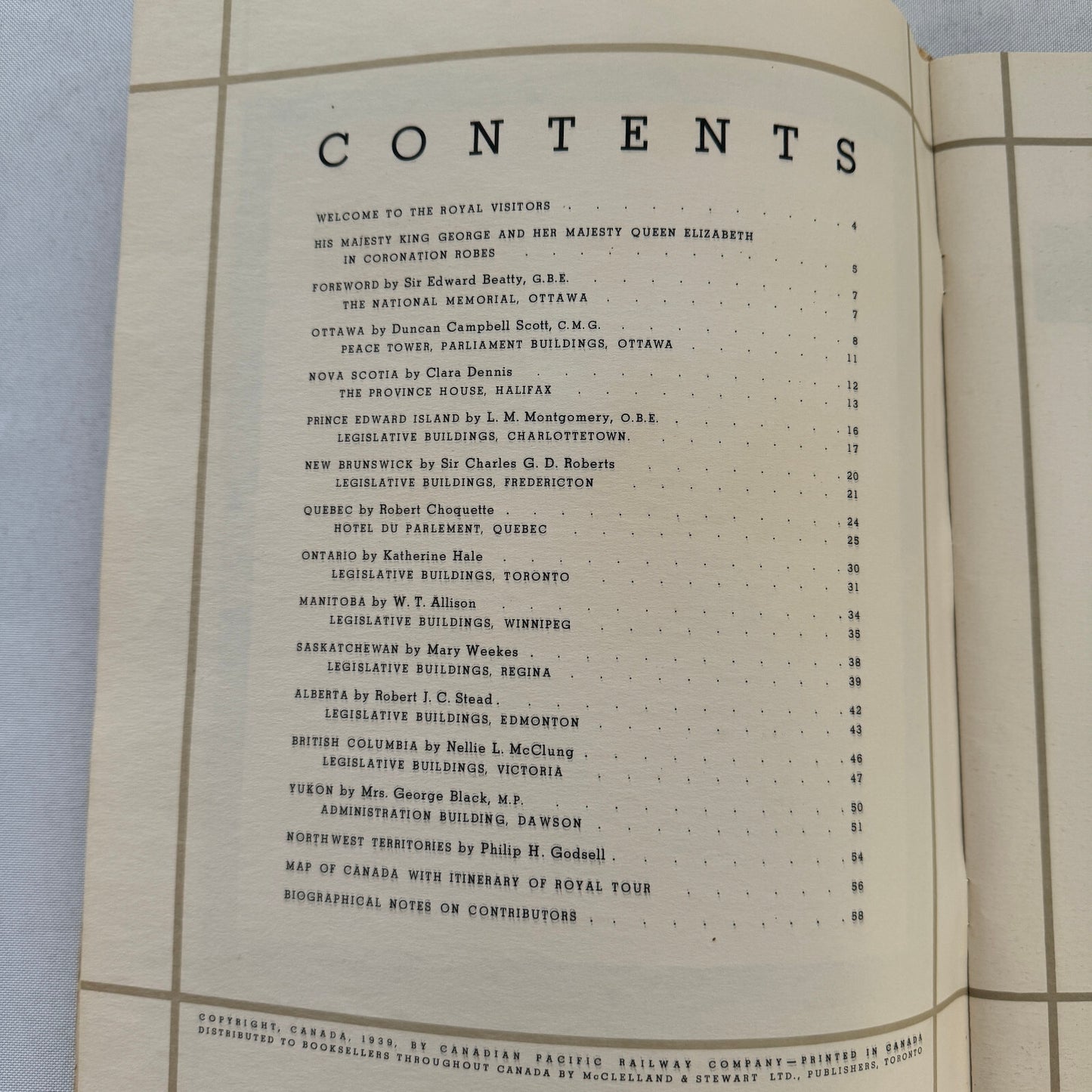 1939 The Spirit of Canada King George VI and Queen Elizabeth Visit Book