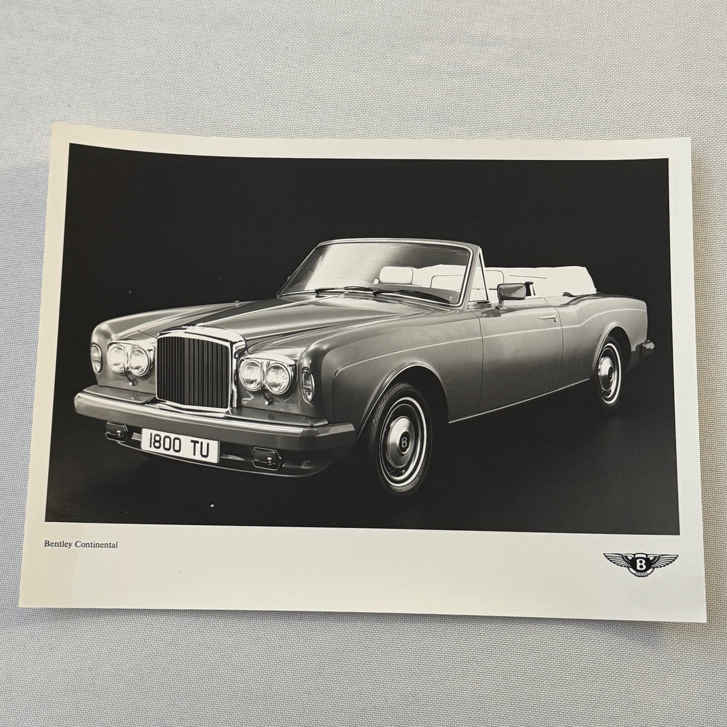 Bentley Continental Convertible Car Factory Press Photo Photograph