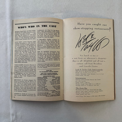 Man and Superman Cast Signed Playbill Program David Birney Frances Conroy