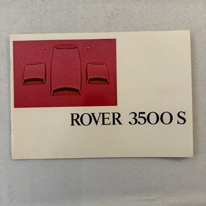 Rover 3500S Car Sales Brochure Catalog Advertising Vintage Rover 3500 S