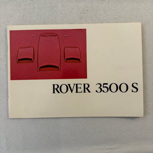 Rover 3500S Car Sales Brochure Catalog Advertising Vintage Rover 3500 S