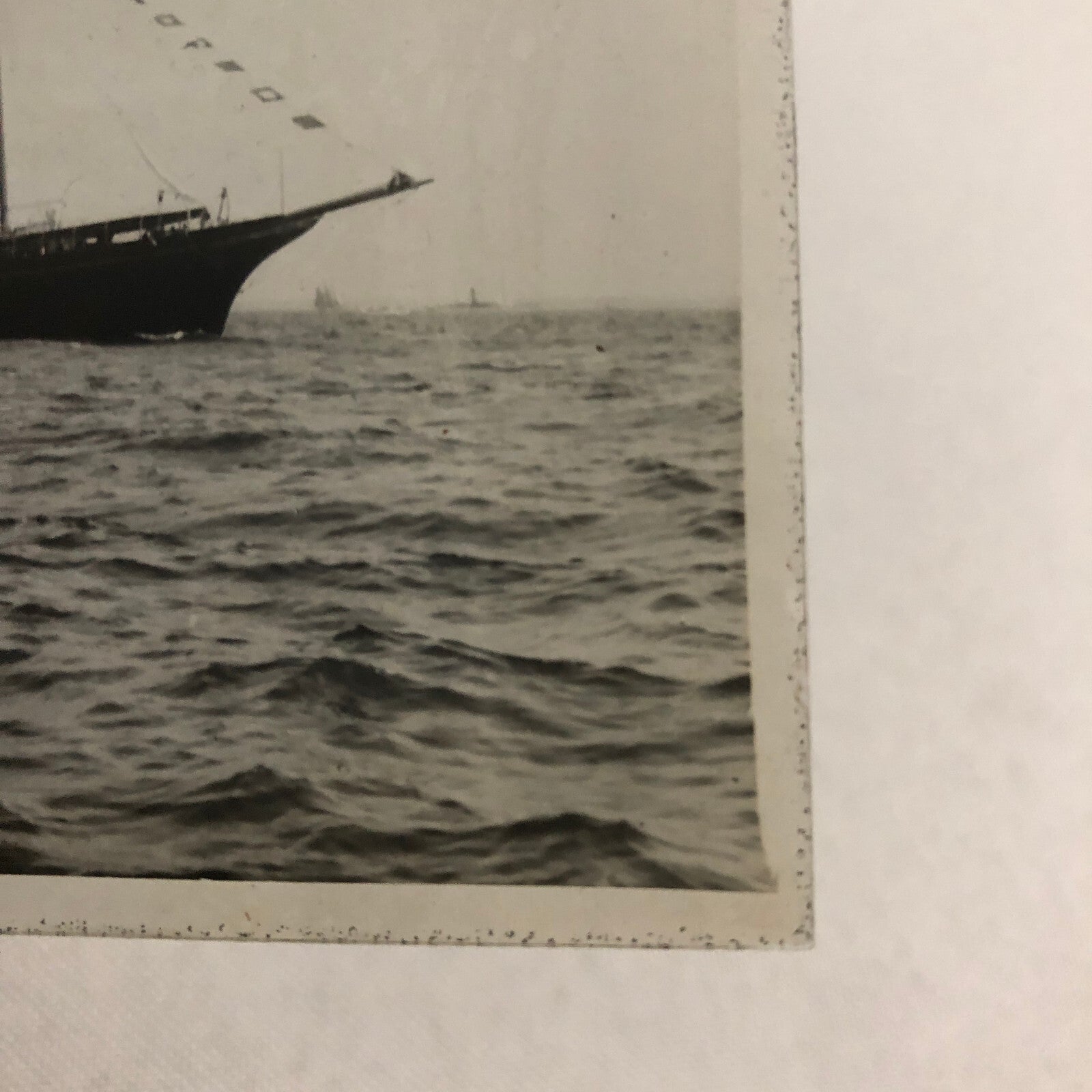 Antique Glass Plate Lantern Slide Image Photo Boat Ship