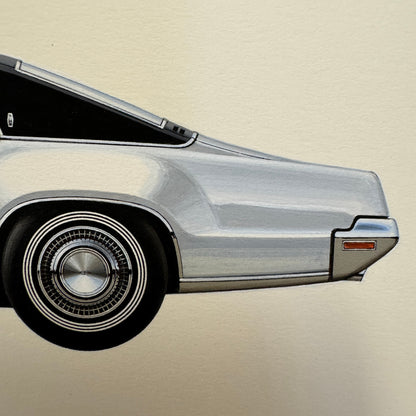 1970 Oldsmobile Toronado Car Illustration Art Drawing Hand Drawn Robert Preis