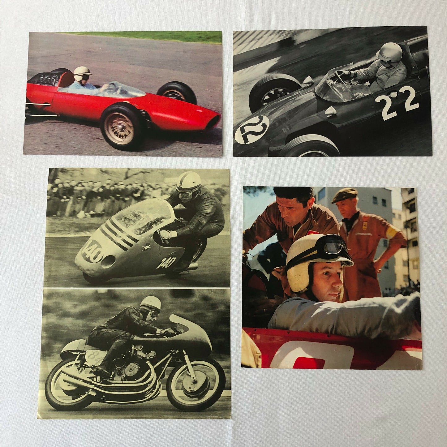 John Surtees Racing Magazine Clipping Photo Lot of 4 - Ferrari Motorcycle + 