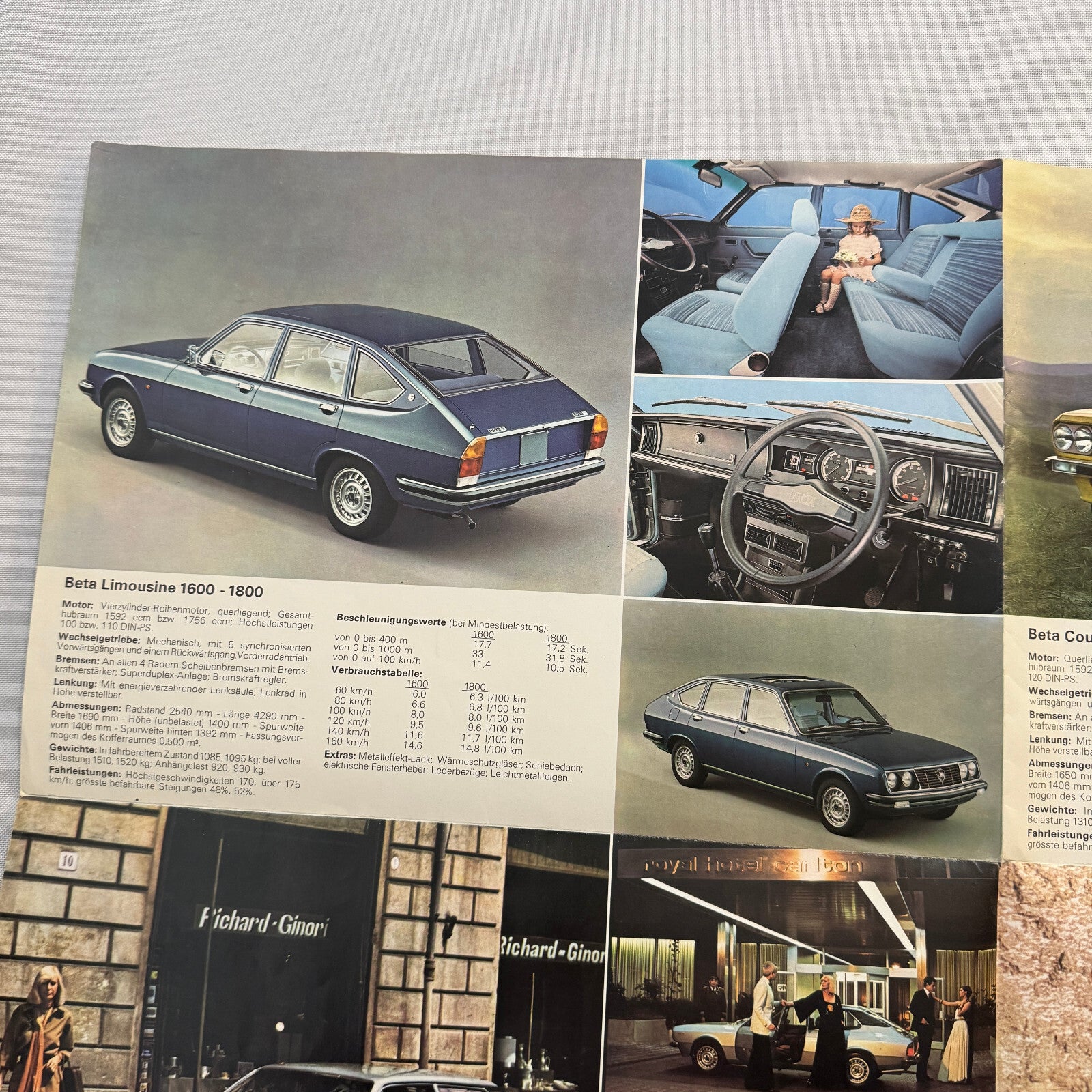 Vintage Lancia Car Sales Brochure Catalog Stratos Beta Spider Fulvia Coupe +