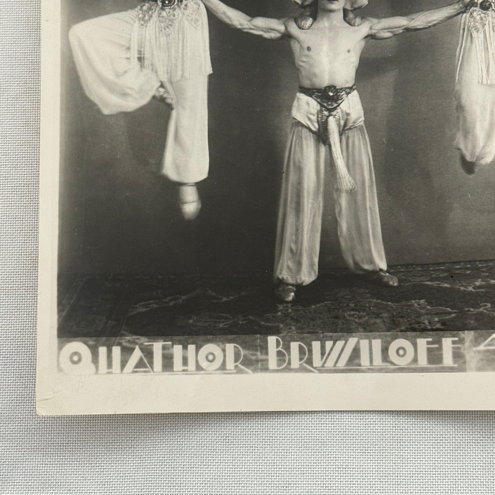 Vintage Circus Acrobat Act Balancing Photo Photograph European Performers