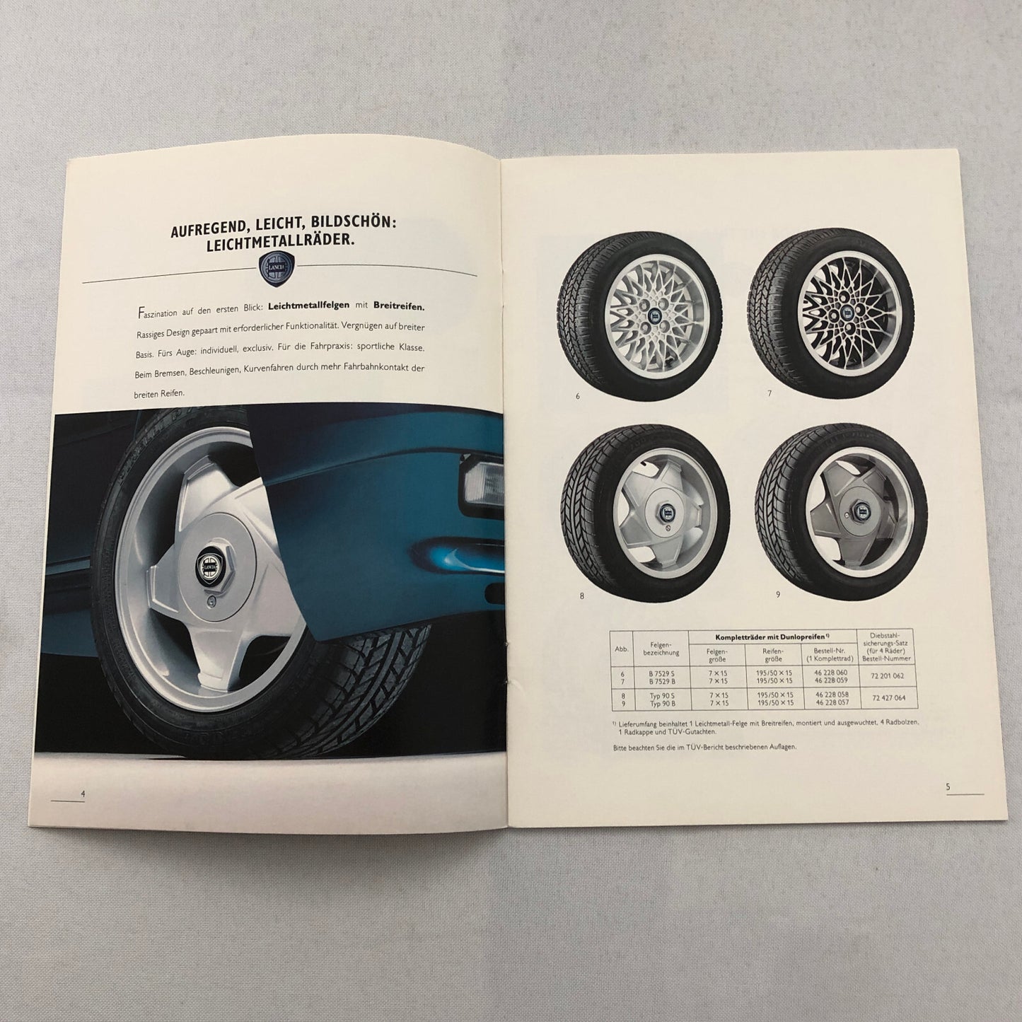 Lancia Dedra Car ACCESSORIES Sales Brochure Catalog Dedra German Text