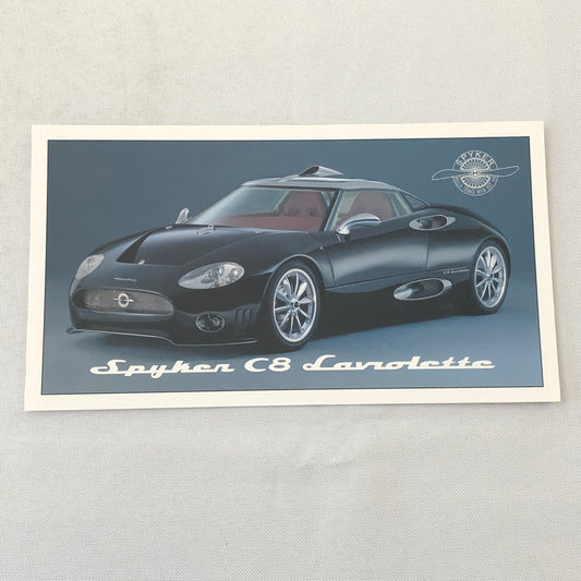 Spyker C8 Laviolette Car Postcard Post Card