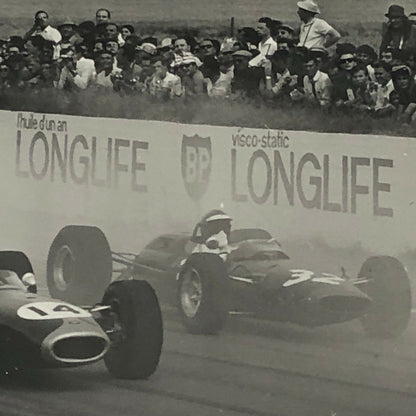 Vintage Racing Photo Photograph Reims 1968 Denny Hulme McLaren + 