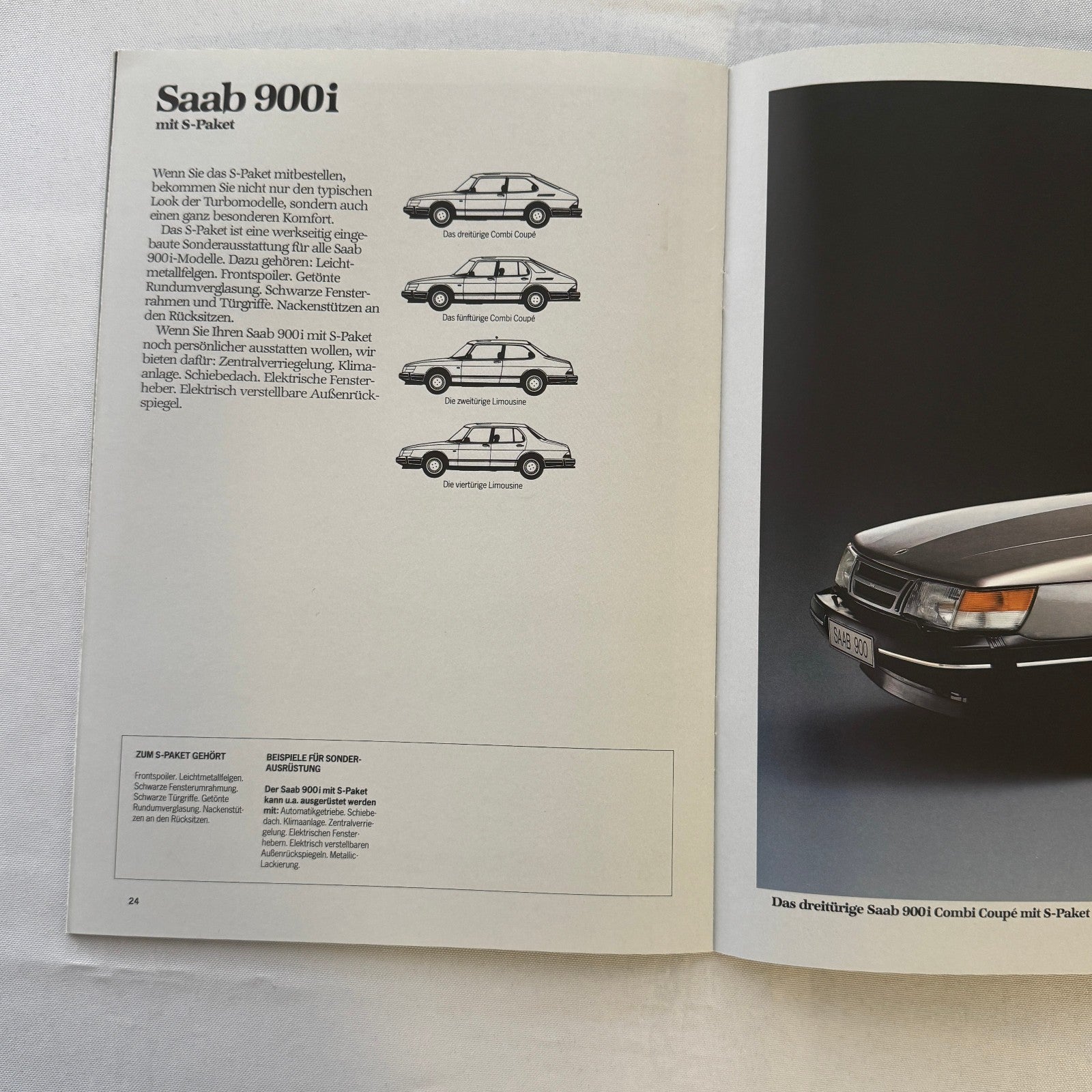 Vintage Saab 900i Car Sales Brochure Catalog Saab 900 i GERMAN Text 1986 1987