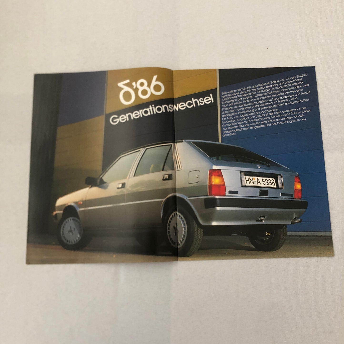 1986 Lancia Delta Car Sales Brochure Catalog GERMAN TEXT European