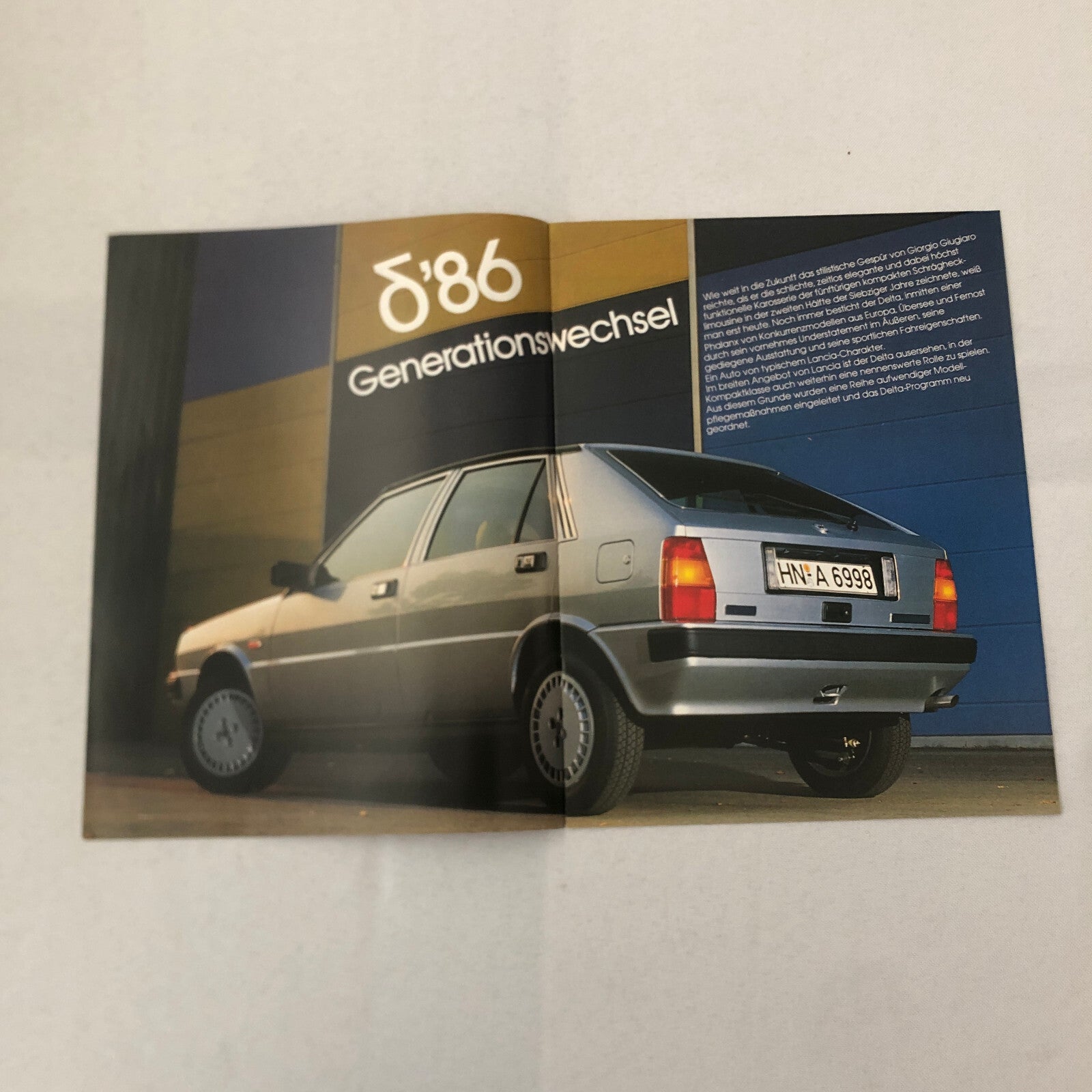 1986 Lancia Delta Car Sales Brochure Catalog GERMAN TEXT European